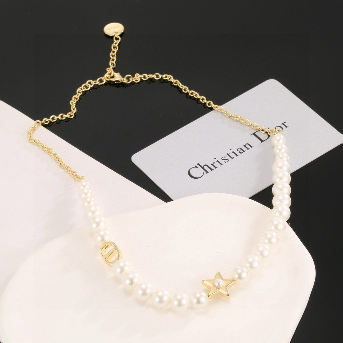 gold pearl Necklace for women - alternate angle view 7