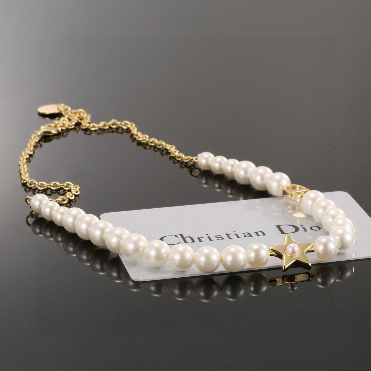 gold pearl Necklace for women - alternate angle view 5