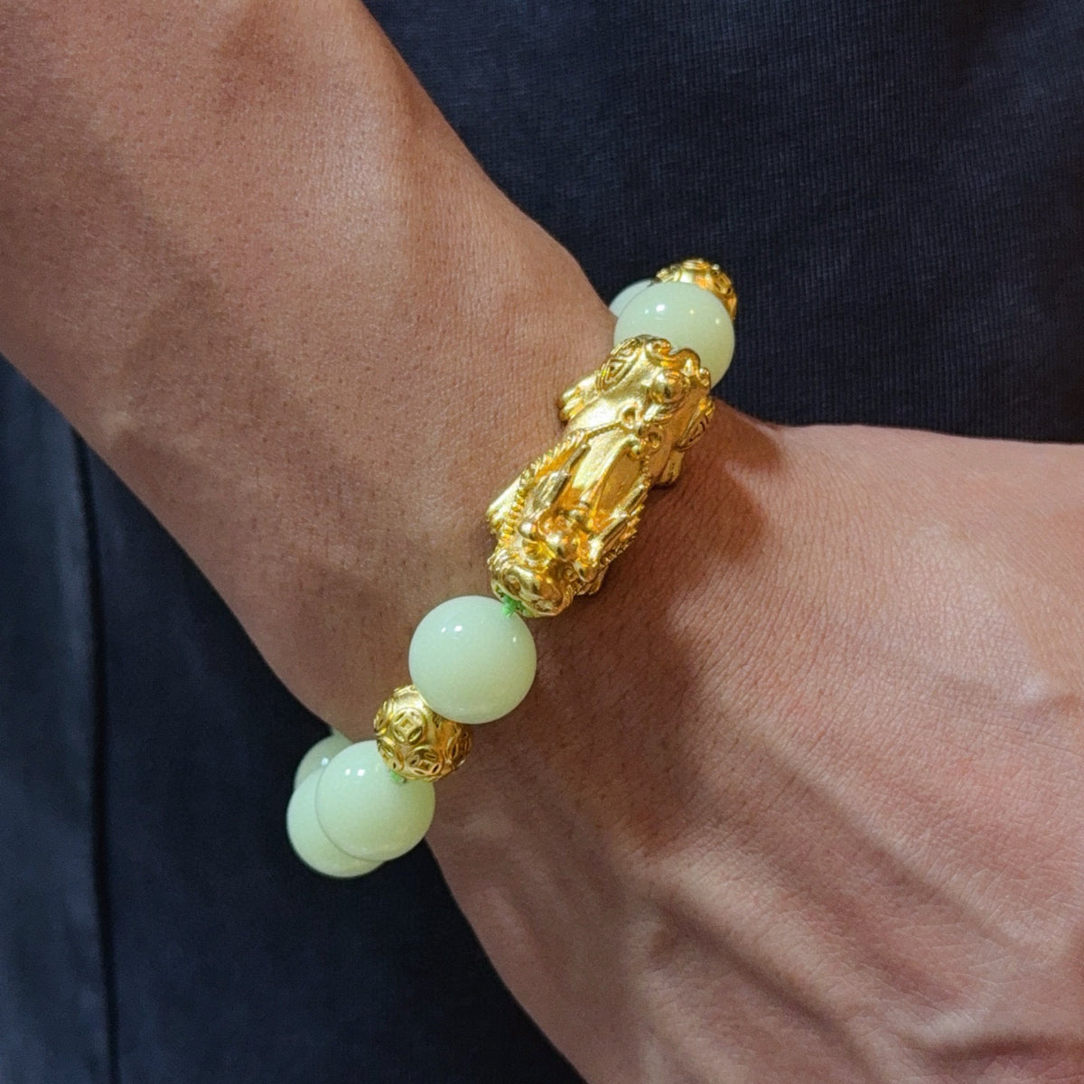antique cross Bracelet for men - alternate angle view 2