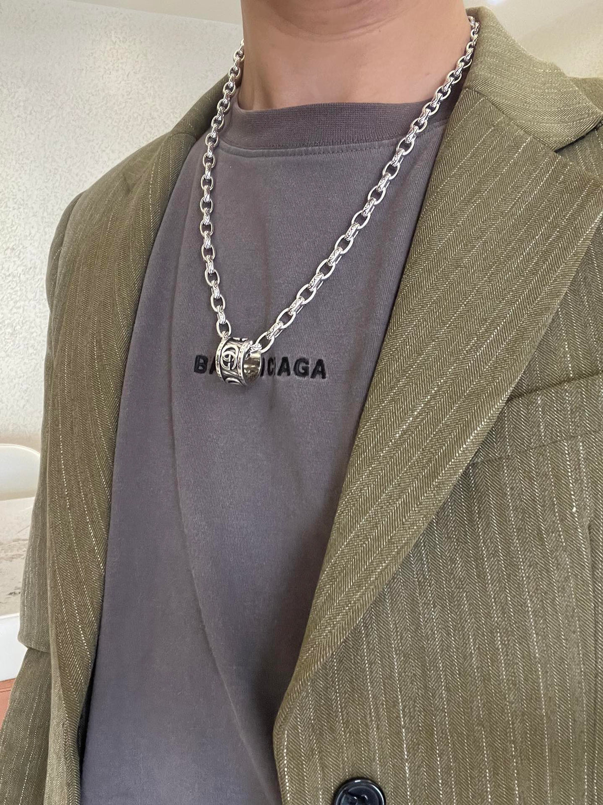 antique double g Necklace for women - alternate angle view 9