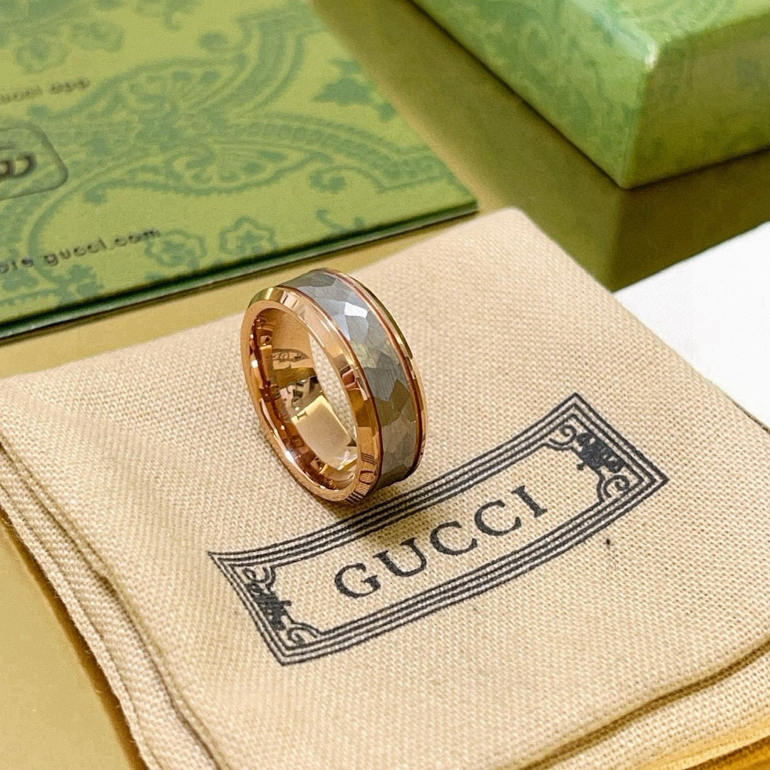 gold double g Ring for men - alternate angle view 8