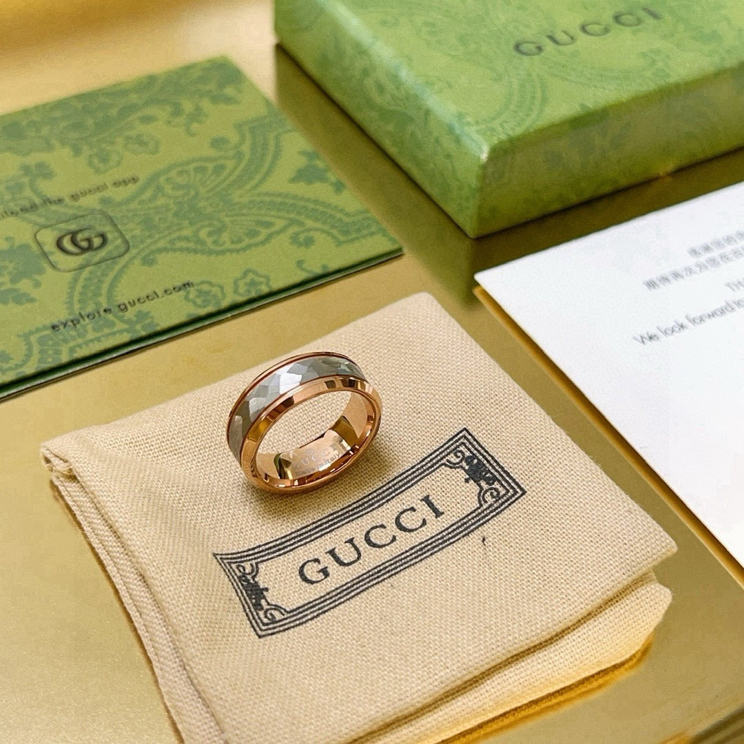 gold double g Ring for men - product detail view
