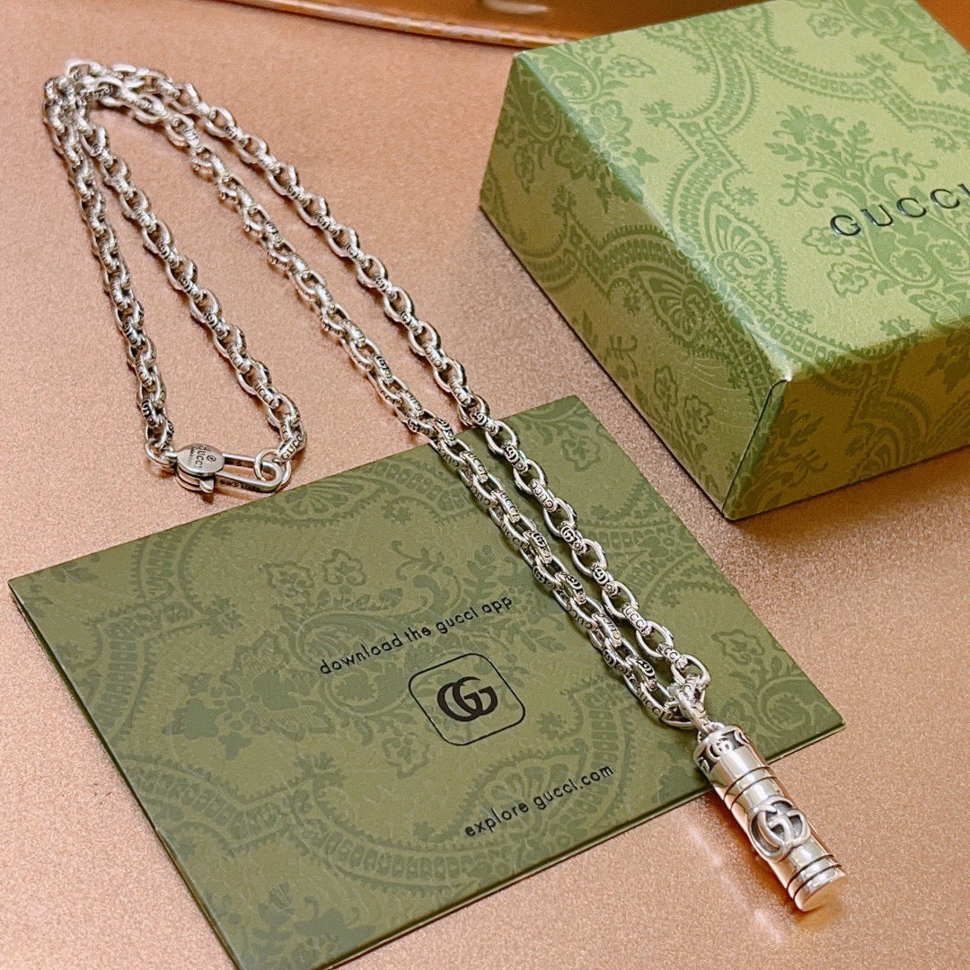 antique double g Necklace for women - product detail view