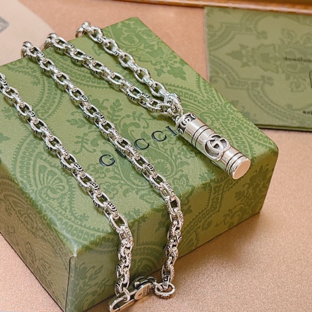 antique double g Necklace for women - alternate angle view 8