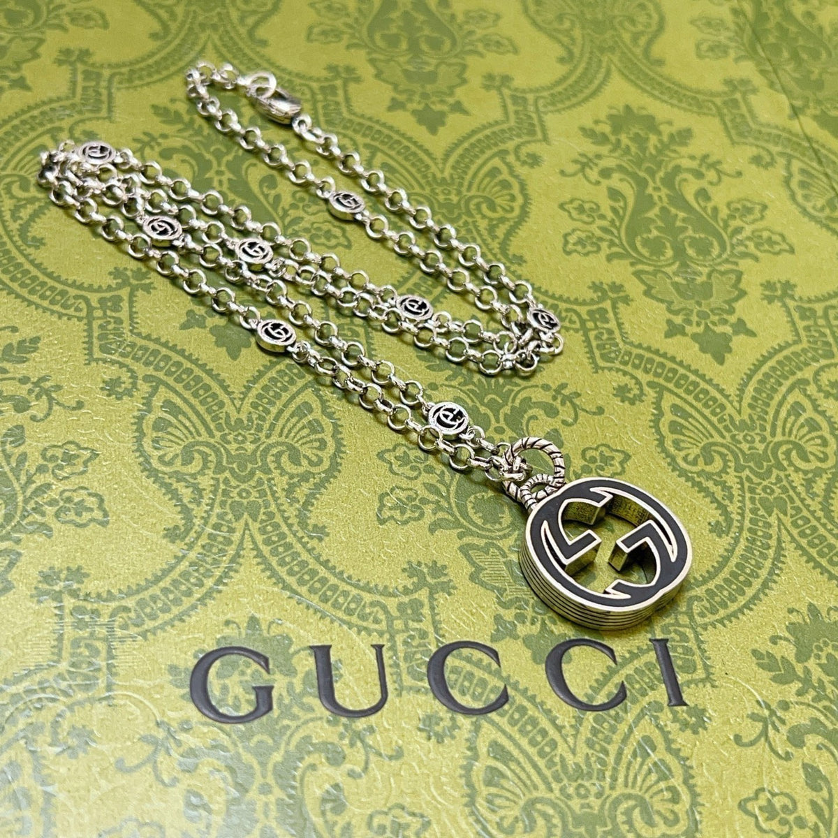 antique chain Necklace for women - alternate angle view 4