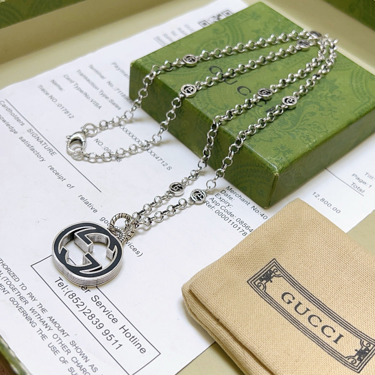 antique chain Necklace for women - alternate angle view 7