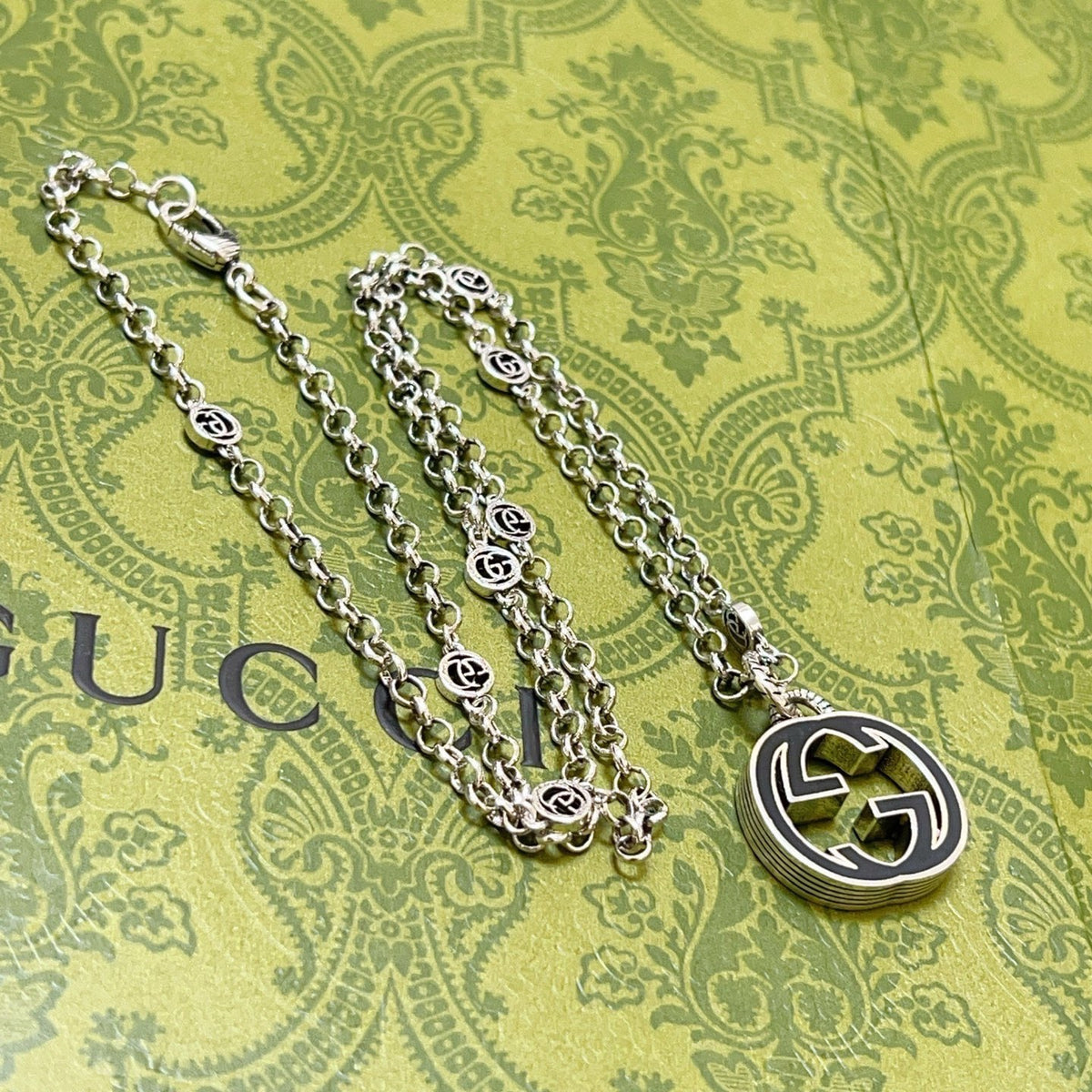 antique chain Necklace for women - alternate angle view 2