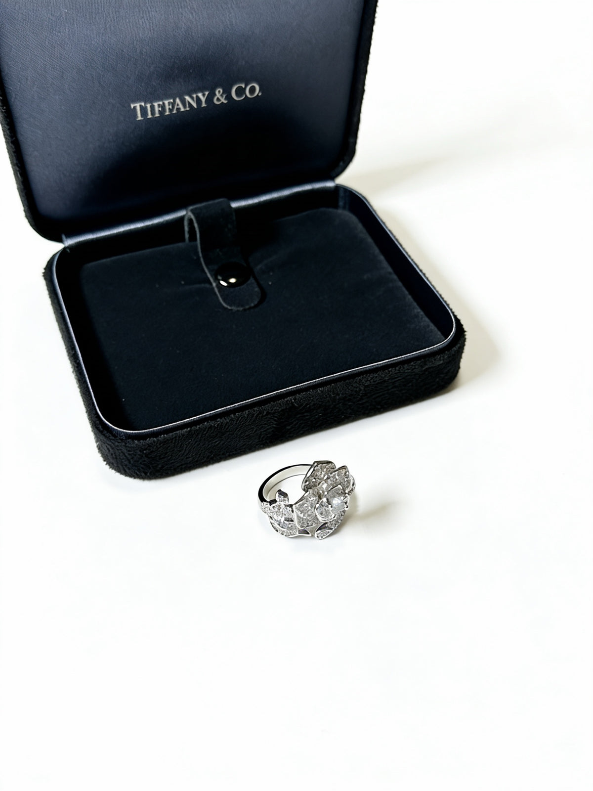 gold crystal minimalist Ring for women - alternate angle view 2