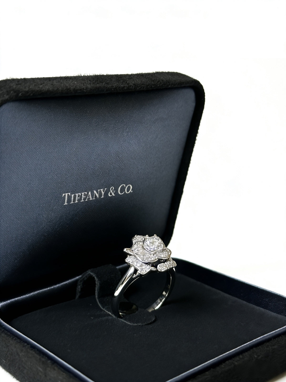 gold crystal minimalist Ring for women - product detail view
