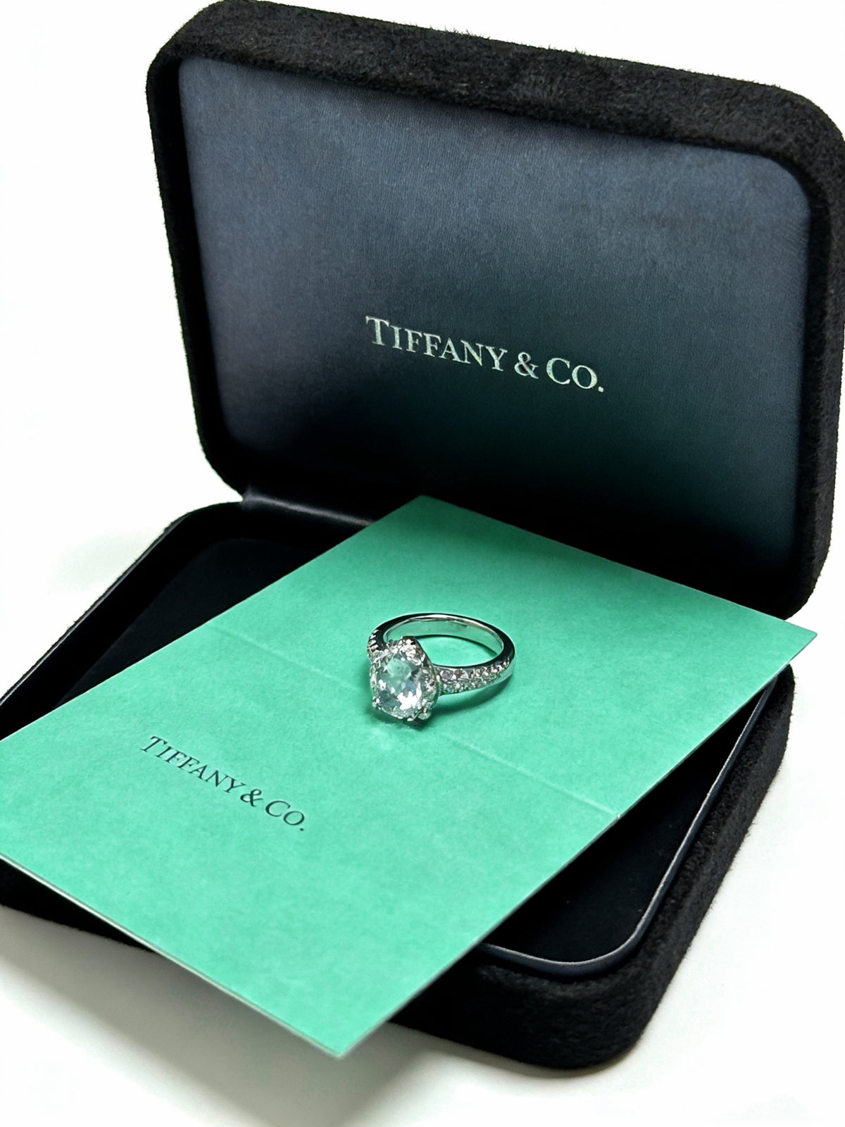 gold crystal minimalist Ring for women - alternate angle view 3