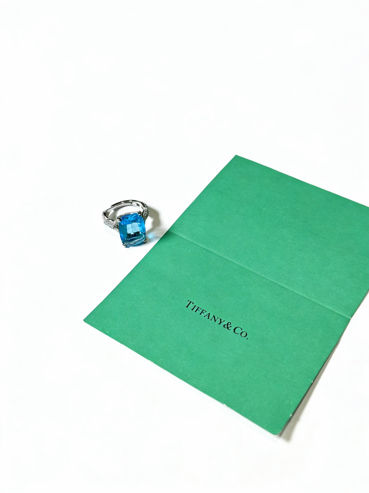 gold crystal minimalist Ring for women - product detail view