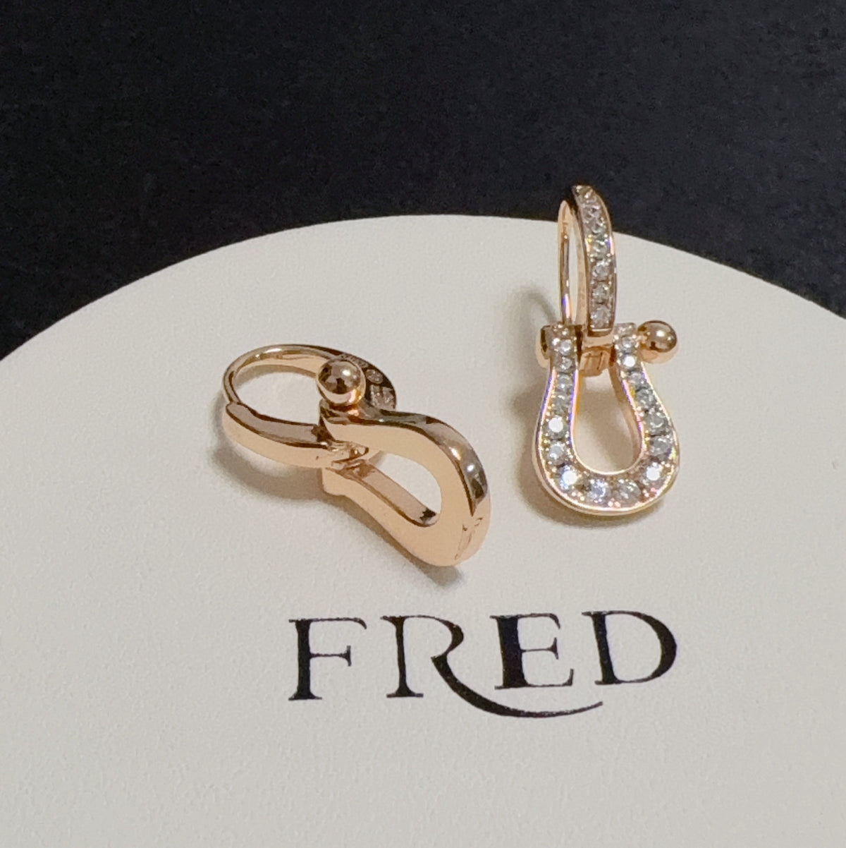 rose gold crystal rose Drop Earrings for men - alternate angle view 7