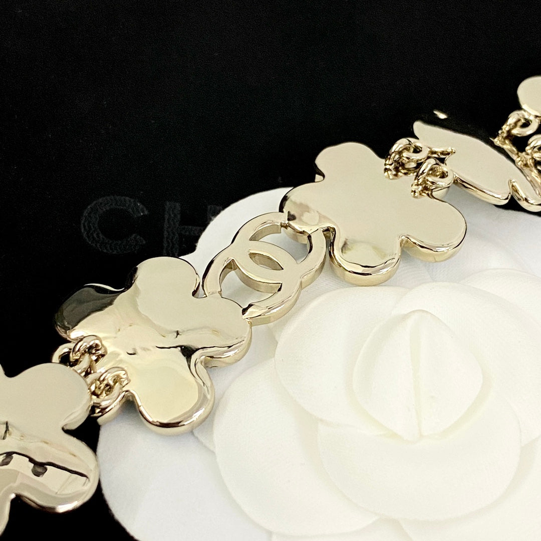 blue crystal floral Waist Chain for women - alternate angle view 4