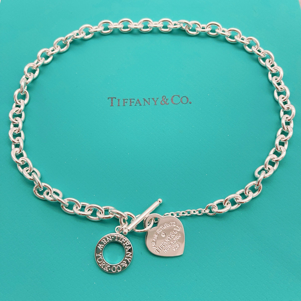 silver brass heart Necklace for women - product detail view