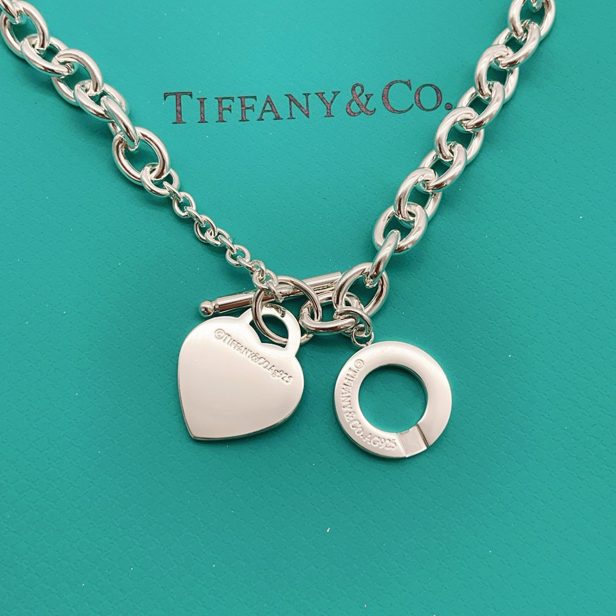 silver brass heart Necklace for women - alternate angle view 3