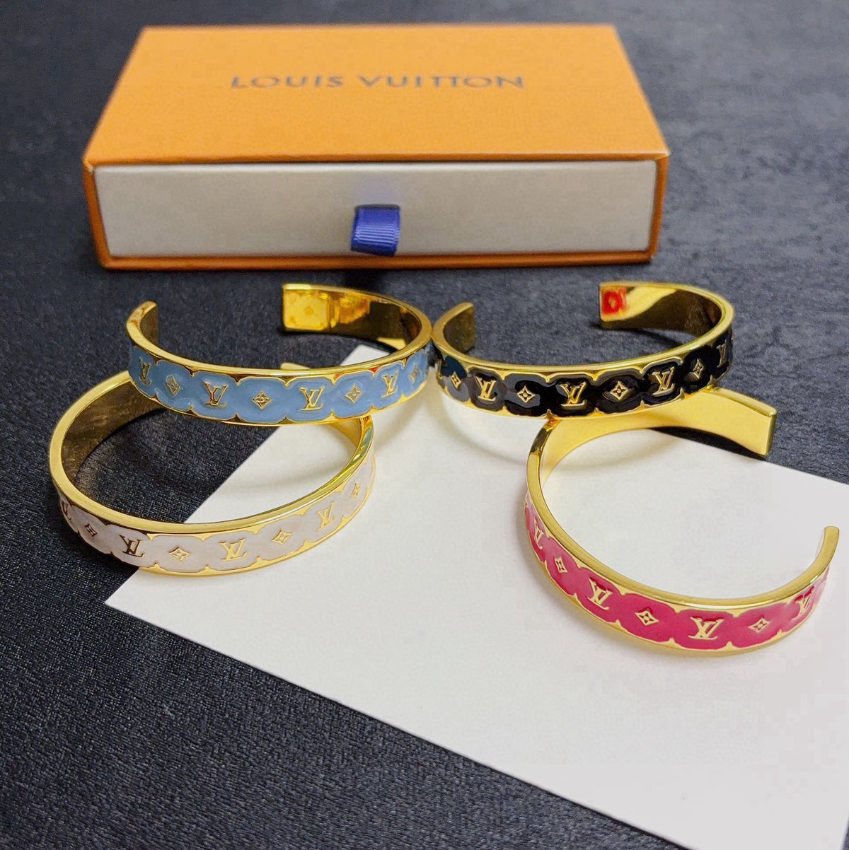 white floral Bangle for women - alternate angle view 3