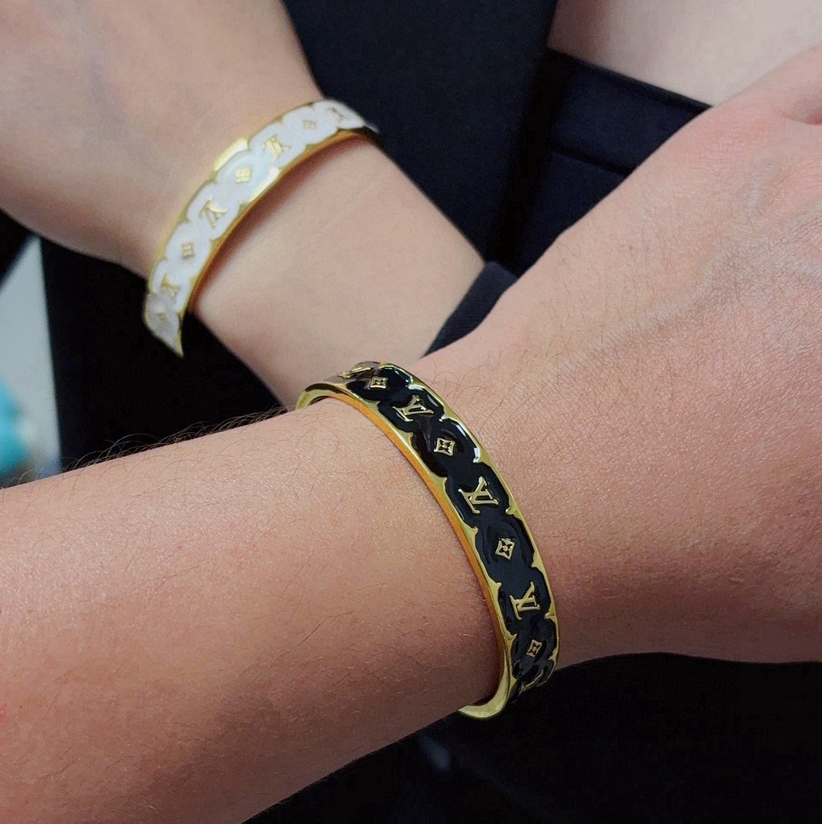 white floral Bangle for women - product detail view