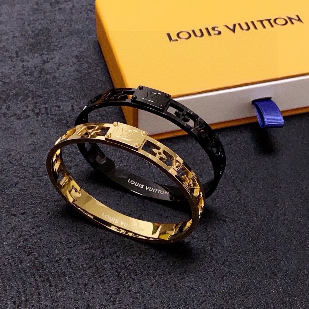 white letter Bangle for women - alternate angle view 9