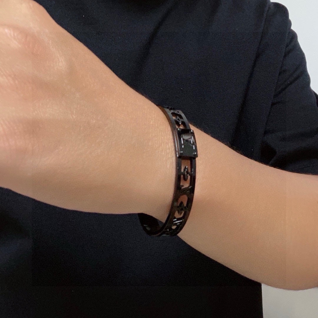 white letter Bangle for women - product detail view
