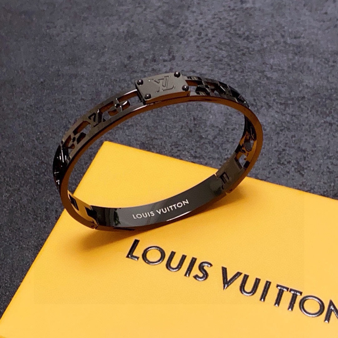 white letter Bangle for women - alternate angle view 6