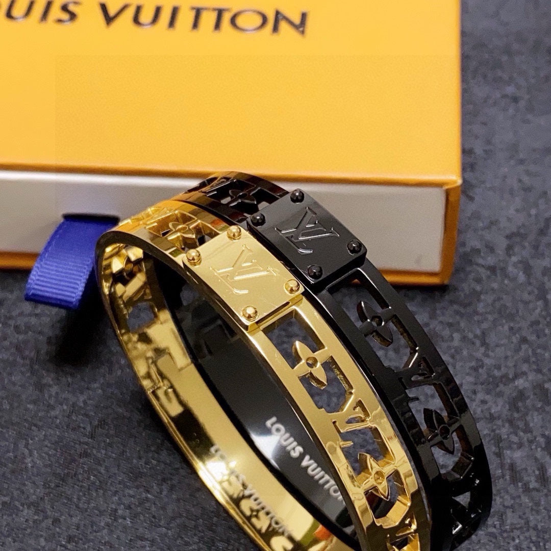 white letter Bangle for women - alternate angle view 7
