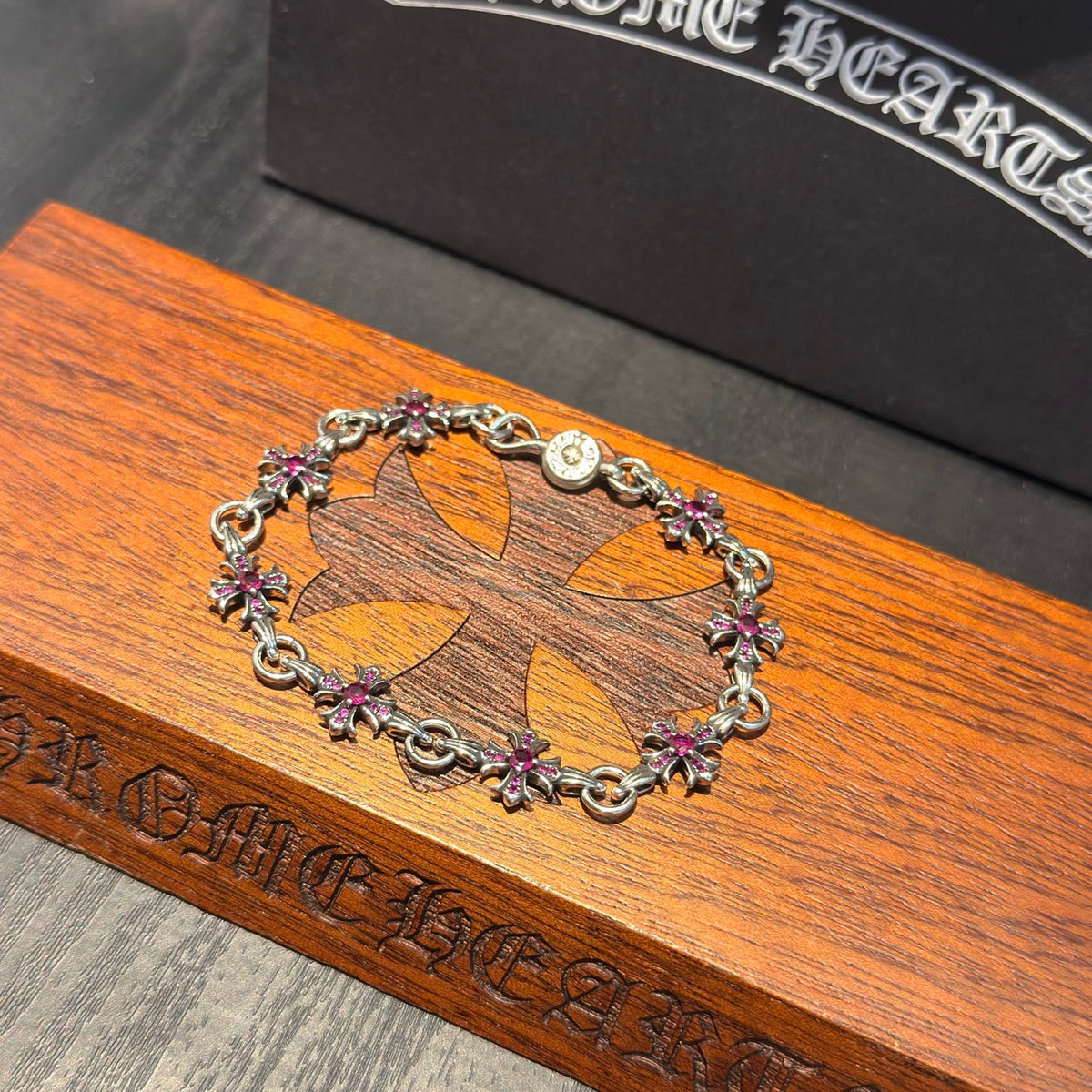 antique crystal cross Bracelet for women - alternate angle view 4