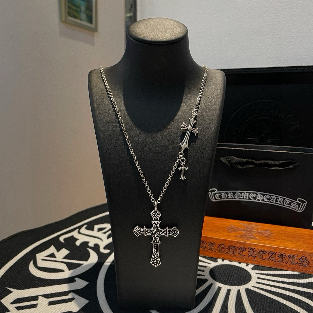 antique cross Pendant for men - product detail view