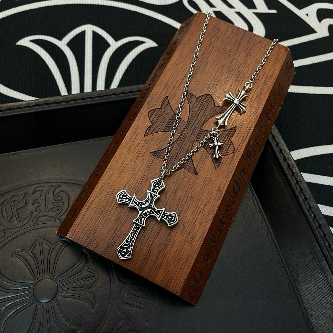 antique cross Pendant for men - alternate angle view 7