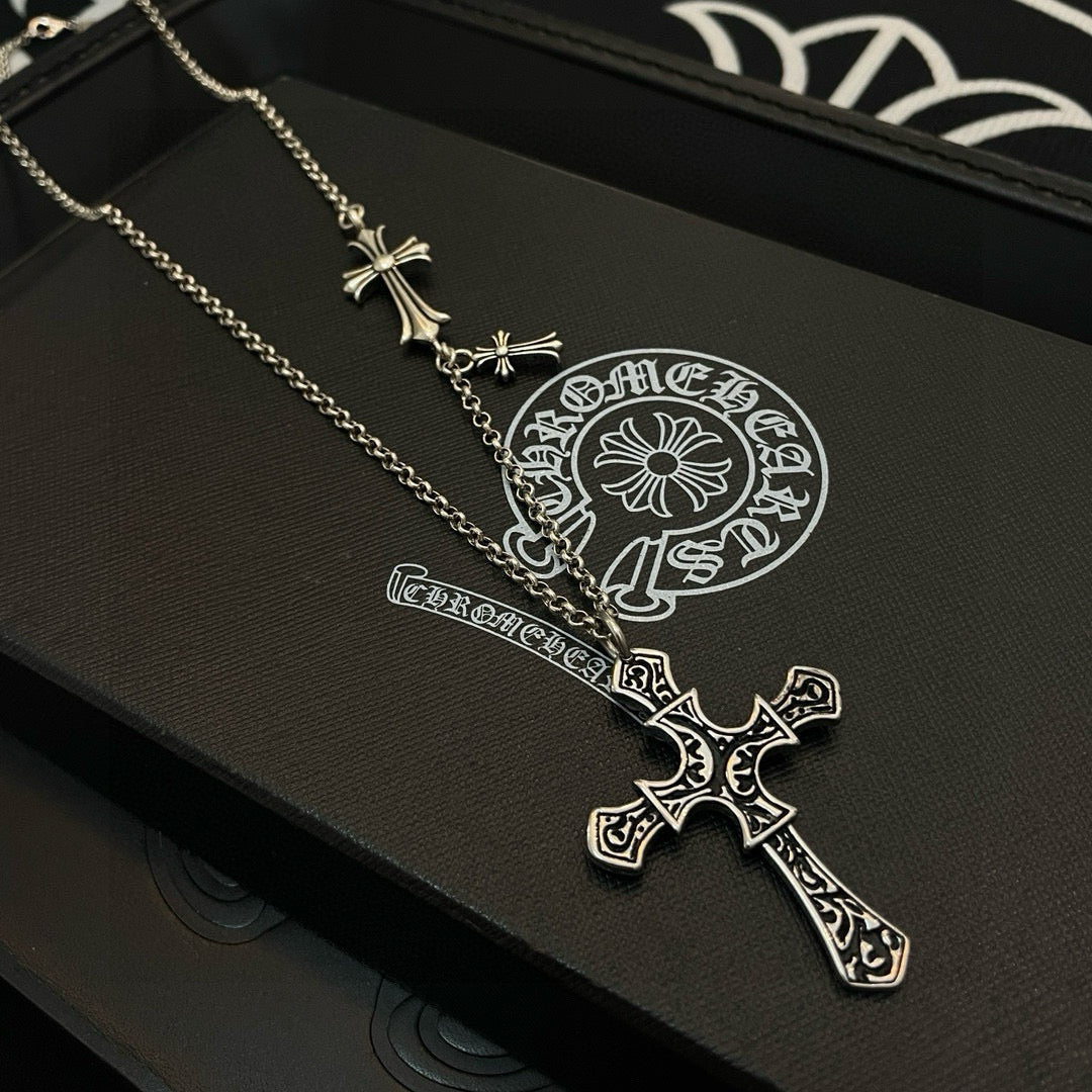 antique cross Pendant for men - alternate angle view 5