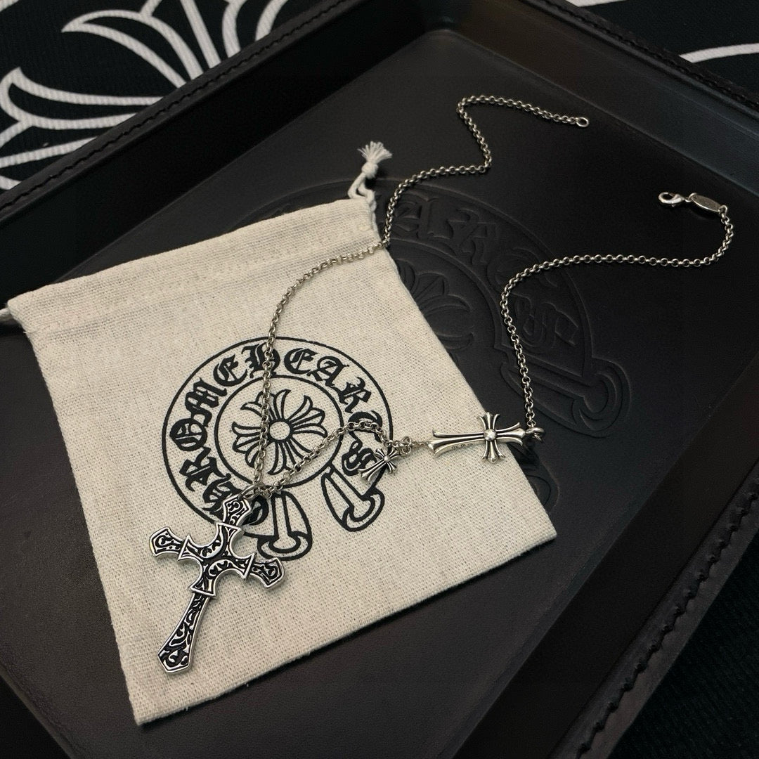 antique cross Pendant for men - alternate angle view 8