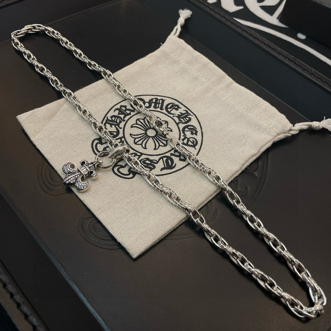 antique crystal cross Pendant for men - alternate angle view 6