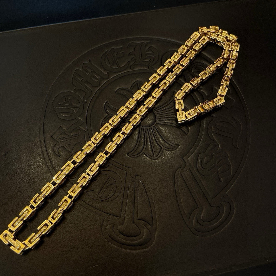 antique cross Necklace for men - alternate angle view 5