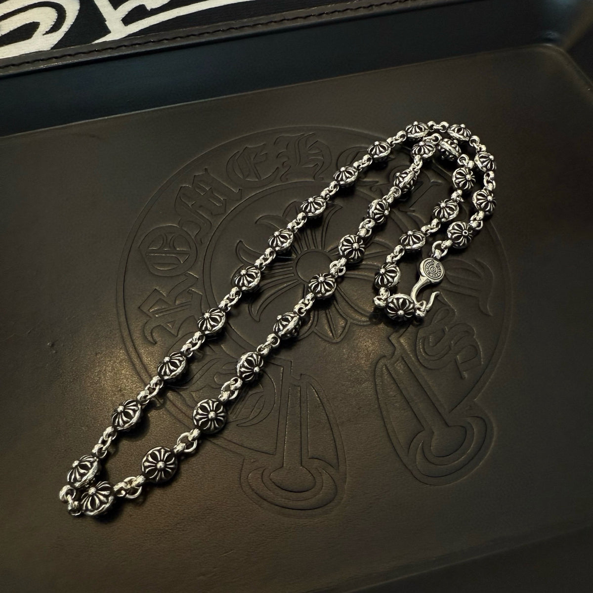 antique cross Necklace for men - alternate angle view 6