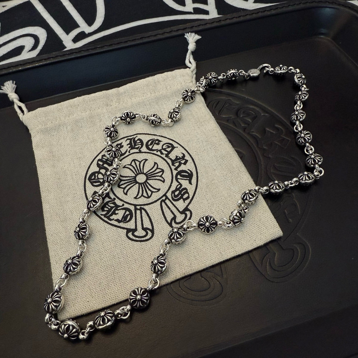 antique cross Necklace for men - alternate angle view 7