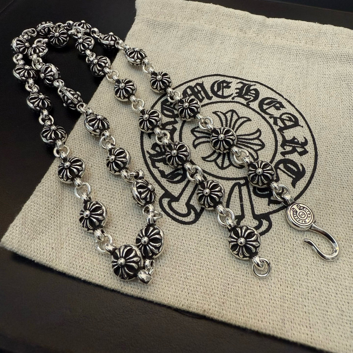 antique cross Necklace for men - alternate angle view 10