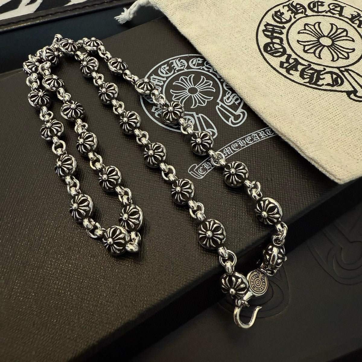 antique cross Necklace for men - alternate angle view 8