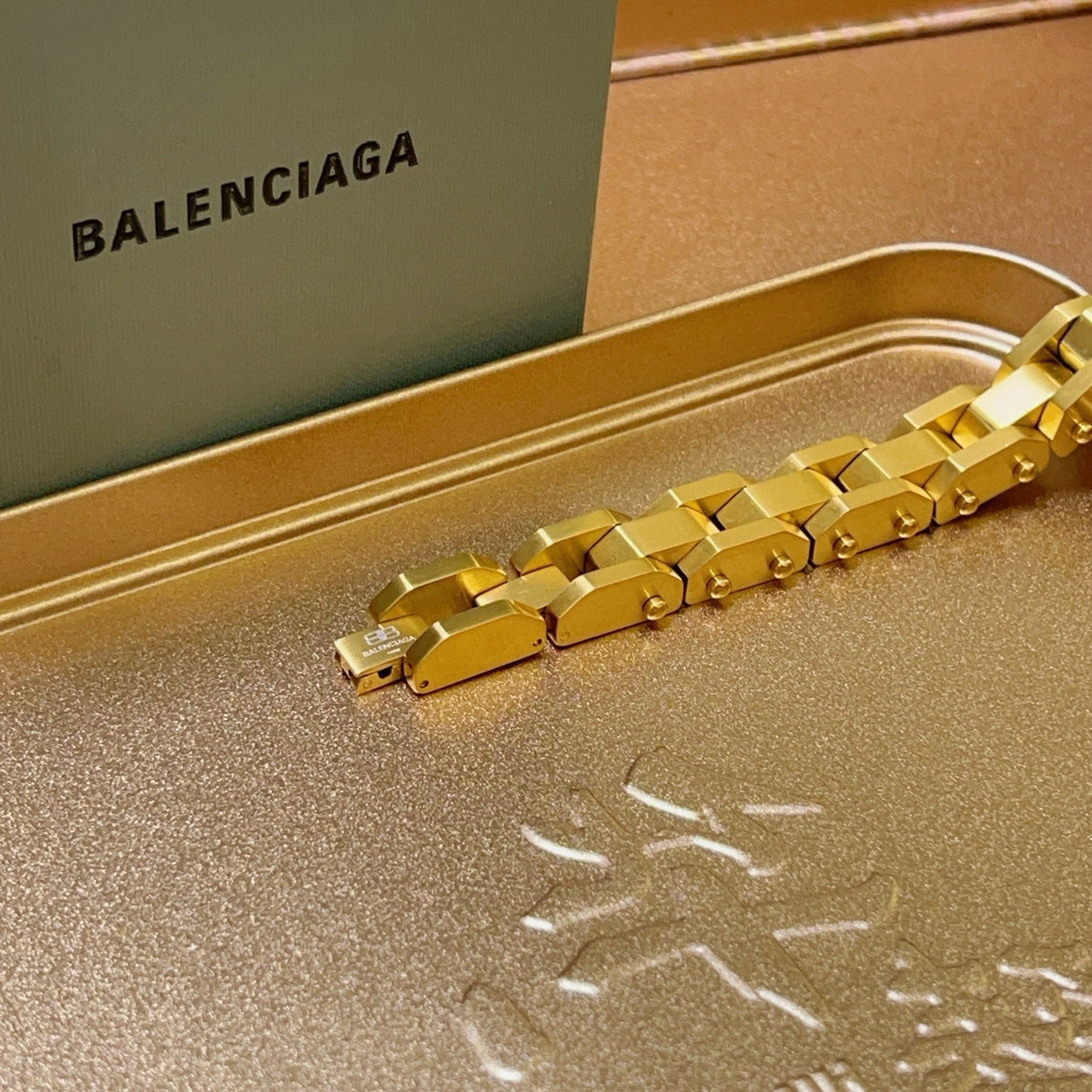 gold unique Bracelet for men - alternate angle view 6