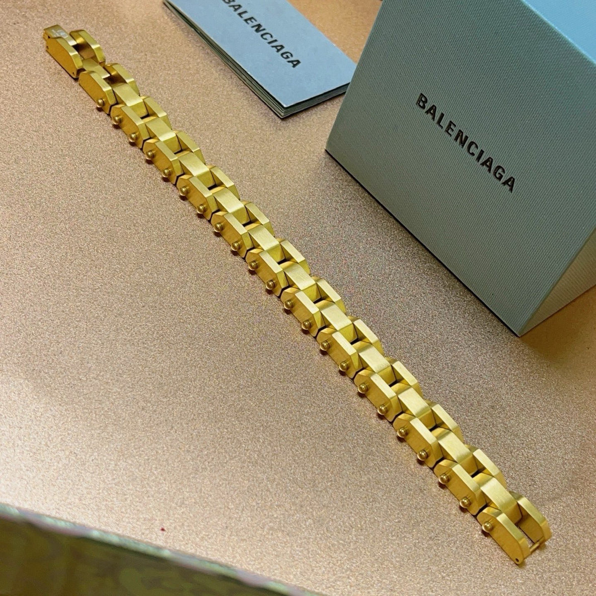 gold unique Bracelet for men - alternate angle view 5