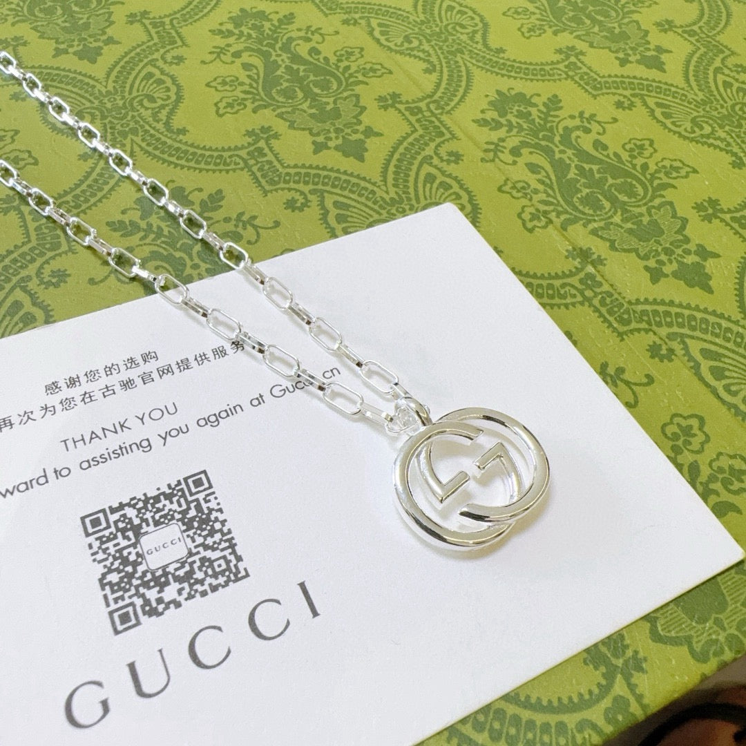 antique double g Necklace for women - alternate angle view 7