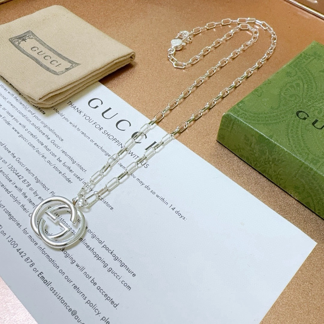 antique double g Necklace for women - alternate angle view 8
