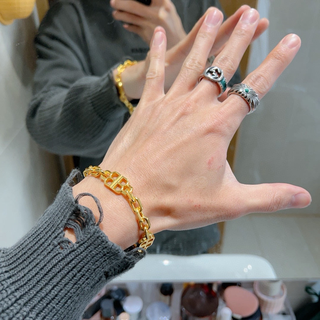 beige unique Bracelet for men - alternate angle view 3