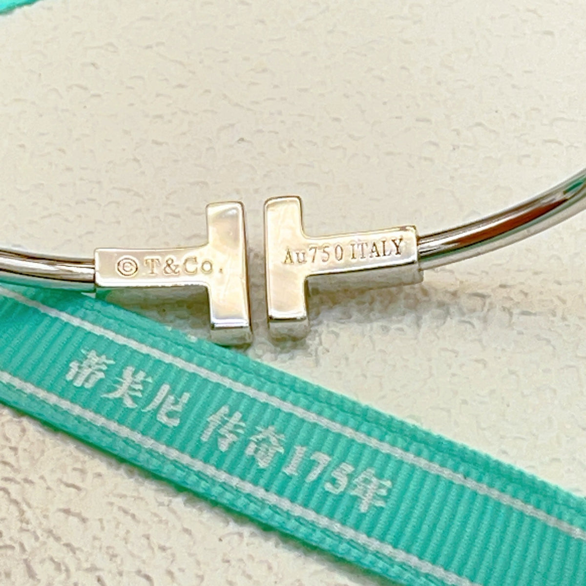 silver brass crystal inlaid Bangle for women - alternate angle view 6