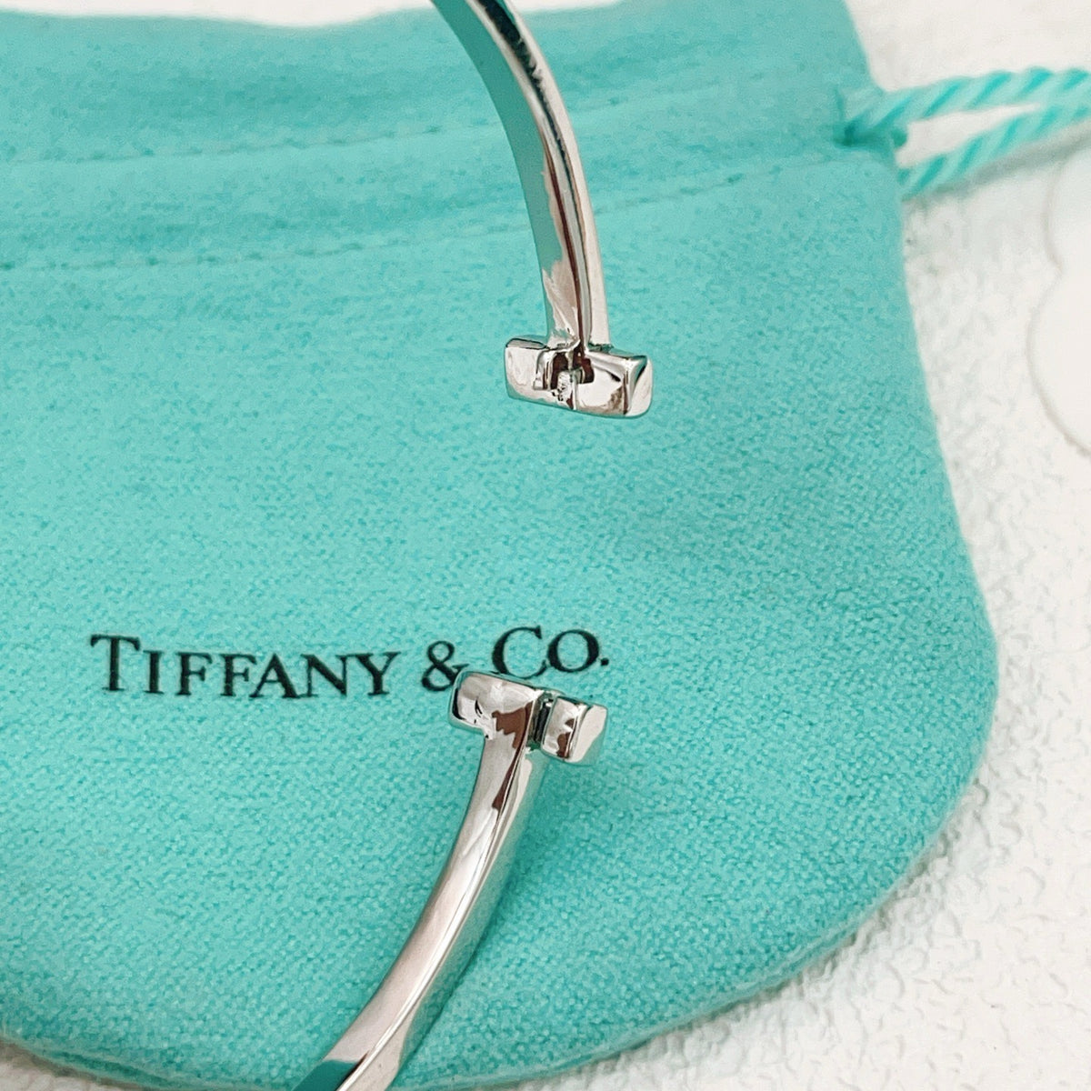 silver brass luxury Bangle for women - alternate angle view 5