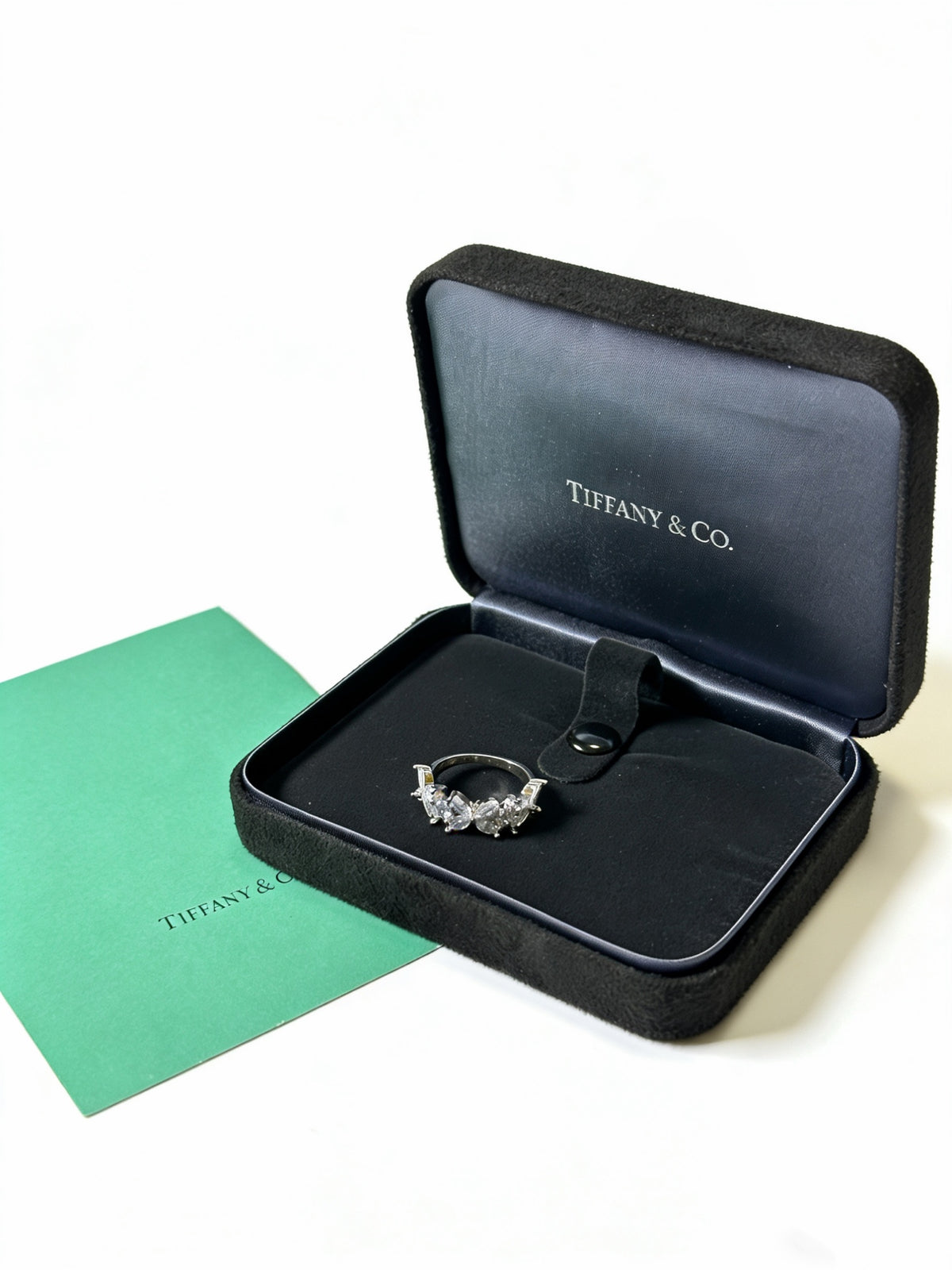 gold crystal minimalist Ring for women - product detail view