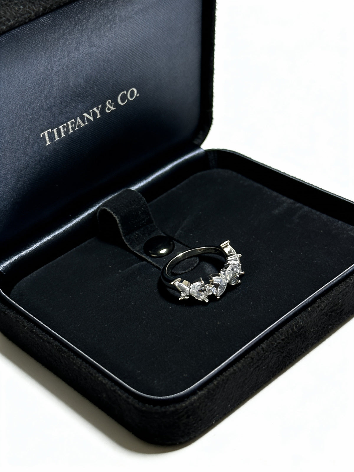 gold crystal minimalist Ring for women - alternate angle view 6