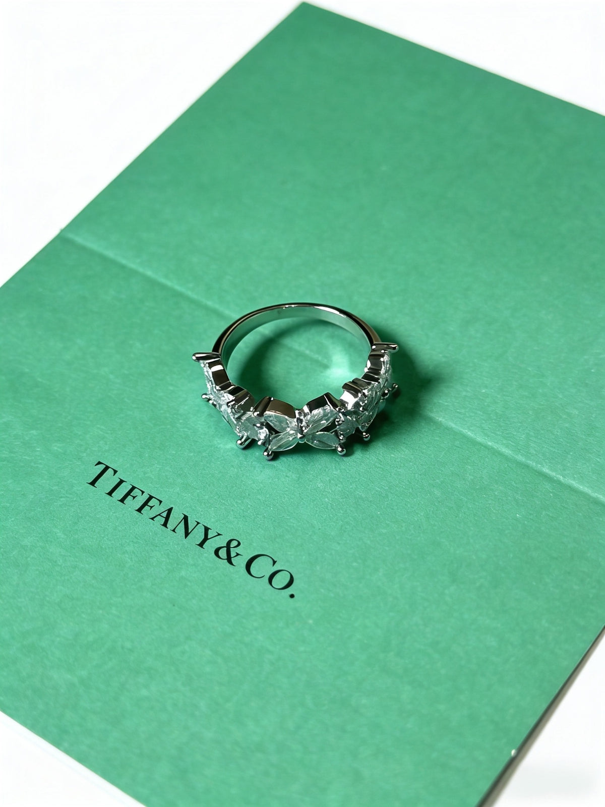 gold crystal minimalist Ring for women - alternate angle view 3