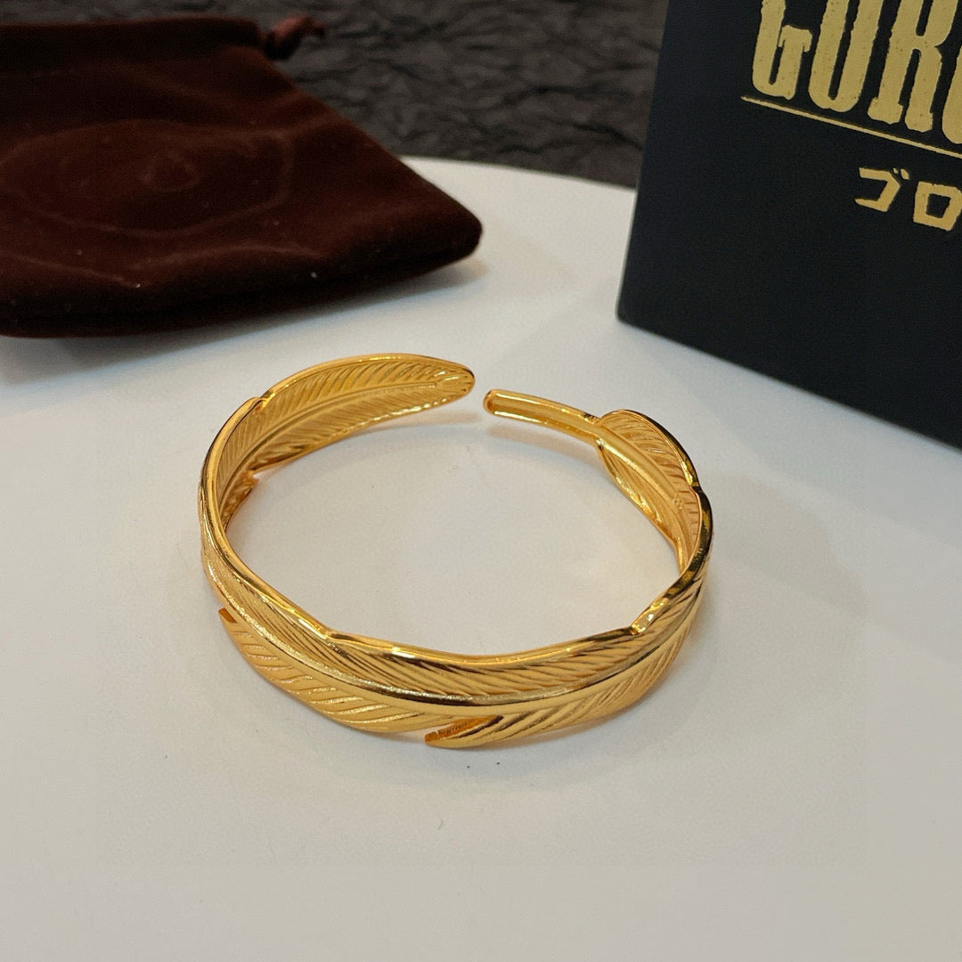 silver vintage Bangle for men - alternate angle view 4