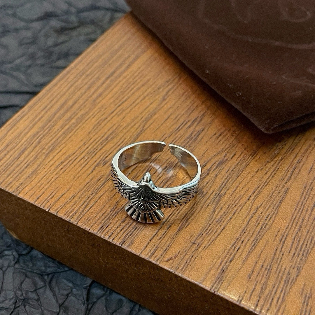 silver vintage Ring for men - alternate angle view 4