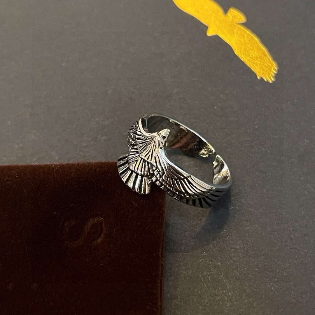 silver vintage Ring for men - alternate angle view 3