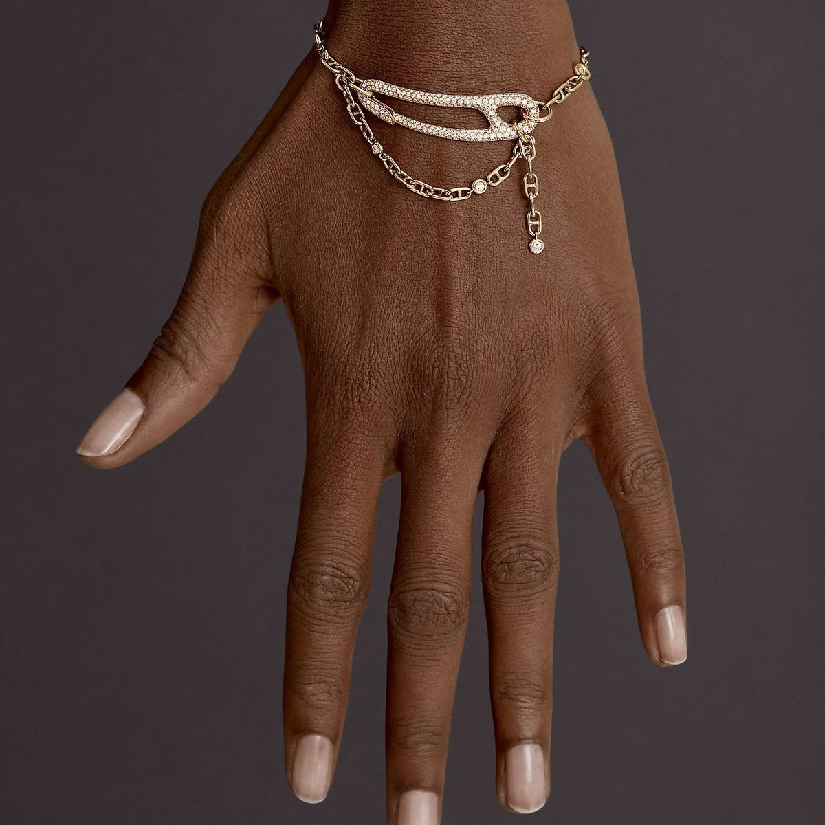 gold heart Bracelet for women - alternate angle view 2